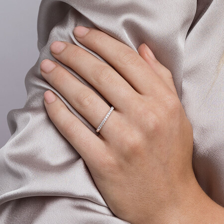 Wedding Band with 0.20 TW of Diamonds in 14ct White Gold Wedding Band with 0.20 TW of Diamonds in 14ct White Gold