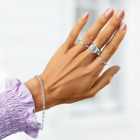 Hammered Finish Ring in Sterling Silver Hammered Finish Ring in Sterling Silver