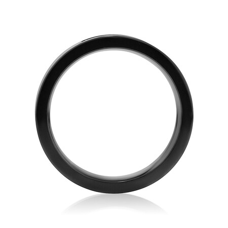 6mm Black Titanium Ring with Enhanced Black Diamonds 6mm Black Titanium Ring with Enhanced Black Diamonds