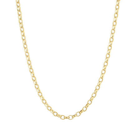 55cm (22") Solid Oval Belcher Chain 10kt Yellow Gold