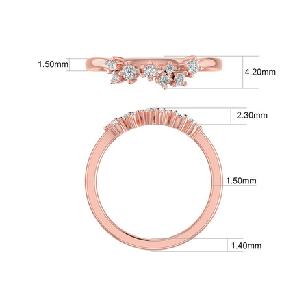 Stacker Ring with 0.18 Carat TW of Diamonds in 10ct Rose Gold Stacker Ring with 0.18 Carat TW of Diamonds in 10ct Rose Gold