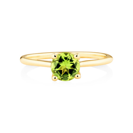 Peridot Ring in 10kt Yellow Gold Peridot Ring in 10kt Yellow Gold