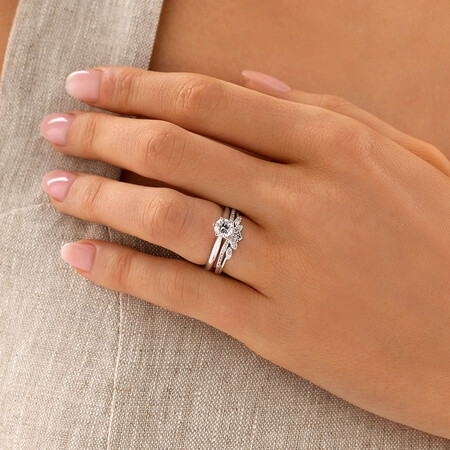 Certified Solitaire Engagement Ring with a 3/4 Carat TW Diamond in 18kt White Gold Certified Solitaire Engagement Ring with a 3/4 Carat TW Diamond in 18kt White Gold