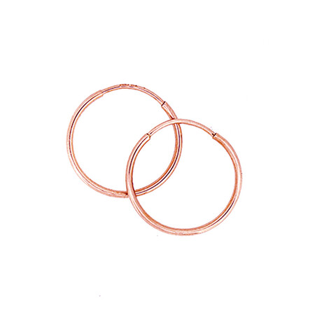 18mm Sleeper Earrings in 10ct Rose Gold 18mm Sleeper Earrings in 10ct Rose Gold