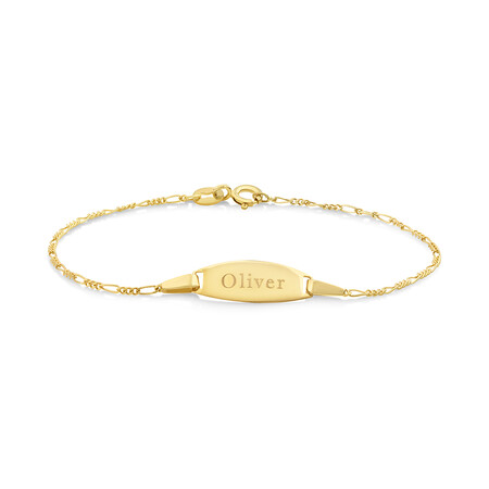 Baby Identity Bracelet in 10ct Yellow Gold Baby Identity Bracelet in 10ct Yellow Gold