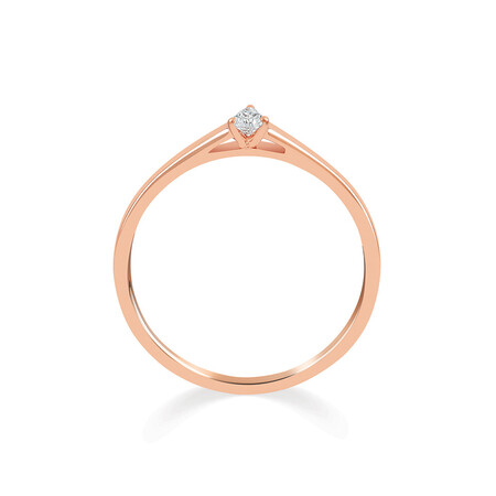 Promise Ring with Diamond in 10kt Rose Gold Promise Ring with Diamond in 10kt Rose Gold