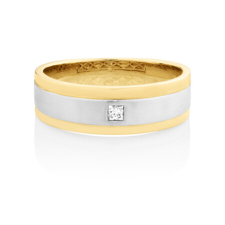 Diamond Ring set in 10ct Yellow and White Gold Diamond Ring set in 10ct Yellow and White Gold