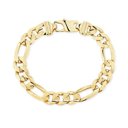 23cm (9.5") Figaro Bracelet in 10ct Yellow Gold 23cm (9.5") Figaro Bracelet in 10ct Yellow Gold