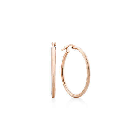 29mm Hoop Earrings in 10kt Rose Gold