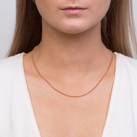 45cm (18") Hollow Belcher Chain in 10ct Rose Gold 45cm (18") Hollow Belcher Chain in 10ct Rose Gold