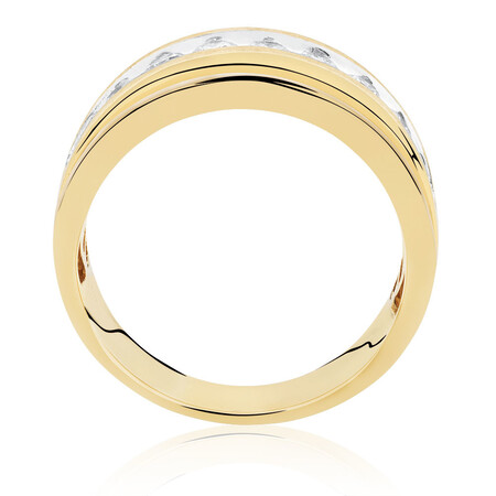 Men's Ring with 1 Carat TW of Diamonds in 10ct Yellow Gold Men's Ring with 1 Carat TW of Diamonds in 10ct Yellow Gold