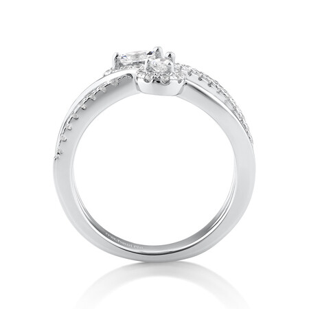 Fancy Ring with Cubic Zirconia in Sterling Silver Fancy Ring with Cubic Zirconia in Sterling Silver
