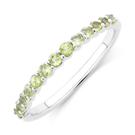Stacker Ring with Peridot in Sterling Silver Stacker Ring with Peridot in Sterling Silver