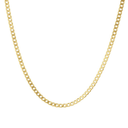 60cm (24") 3.5mm-4mm Width Curb Chain in 10kt Yellow Gold