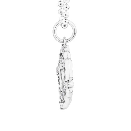 Heart Pendant with 0.14 Carat TW of Diamonds in Sterling Silver Heart Pendant with 0.14 Carat TW of Diamonds in Sterling Silver