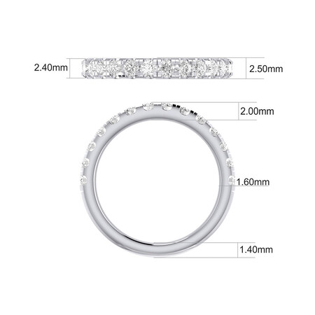 Evermore Wedding Band with 3/4 Carat TW Diamonds in 14ct White Gold Evermore Wedding Band with 3/4 Carat TW Diamonds in 14ct White Gold