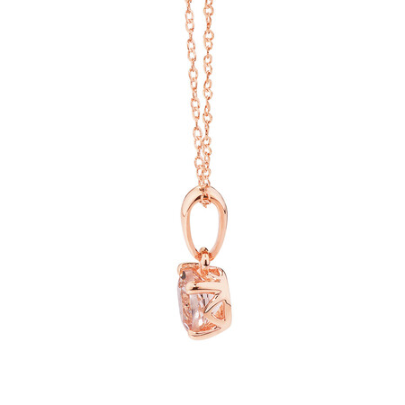 Pendant with Morganite in 10kt Rose Gold Pendant with Morganite in 10kt Rose Gold
