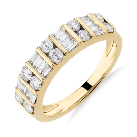Ring with 1 Carat TW of Diamonds in 10ct Yellow Gold Ring with 1 Carat TW of Diamonds in 10ct Yellow Gold
