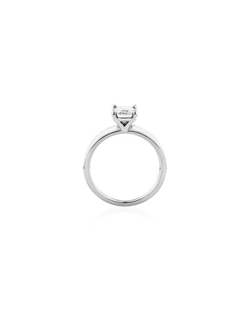 1.25 Carat Emerald Cut Laboratory-Created Diamond Ring In 14kt White Gold 1.25 Carat Emerald Cut Laboratory-Created Diamond Ring In 14kt White Gold
