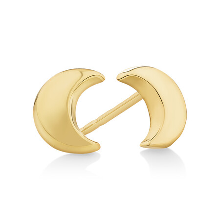 Moon Stud Earrings in 10kt Yellow Gold Moon Stud Earrings in 10kt Yellow Gold