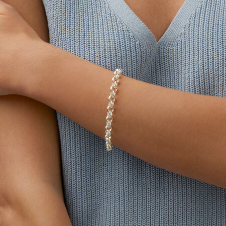 19cm (7.5") Belcher Bracelet in Sterling Silver 19cm (7.5") Belcher Bracelet in Sterling Silver
