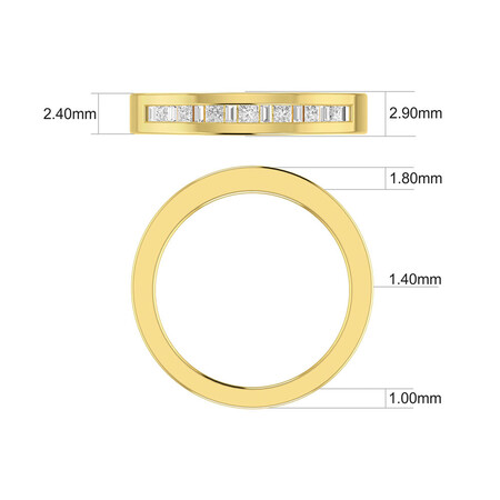 Wedding Band with 0.33 Carat TW of Diamonds in 18ct Yellow Gold Wedding Band with 0.33 Carat TW of Diamonds in 18ct Yellow Gold