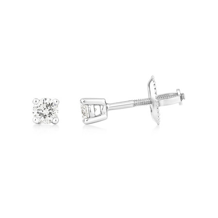 Stud Earrings with 0.25 Carat TW of Diamonds in 14kt White Gold Stud Earrings with 0.25 Carat TW of Diamonds in 14kt White Gold