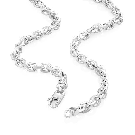 55cm (22") 7mm-7.5mm Width Tight Belcher Necklace in Sterling Silver 55cm (22") 7mm-7.5mm Width Tight Belcher Necklace in Sterling Silver