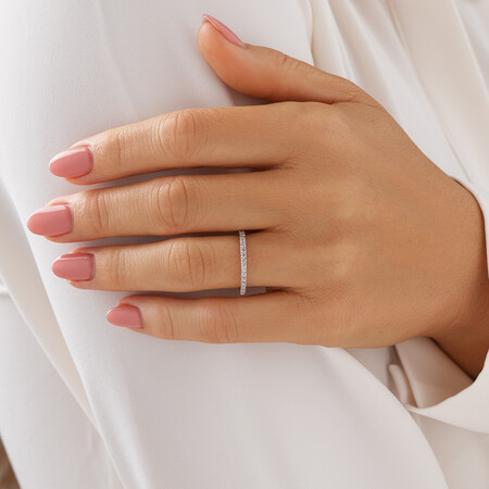 Wedding Band with 0.34 Carat TW of Diamonds in 14kt White Gold Wedding Band with 0.34 Carat TW of Diamonds in 14kt White Gold