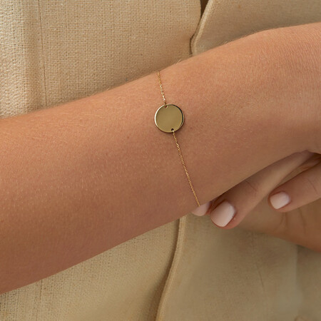 19cm (7.5") Circle Disc Bracelet in 10kt Yellow Gold 19cm (7.5") Circle Disc Bracelet in 10kt Yellow Gold