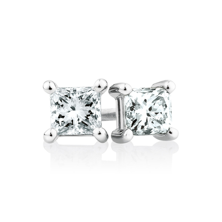 Stud Earrings with 0.70 Carat TW of Diamonds in 14kt White Gold Stud Earrings with 0.70 Carat TW of Diamonds in 14kt White Gold