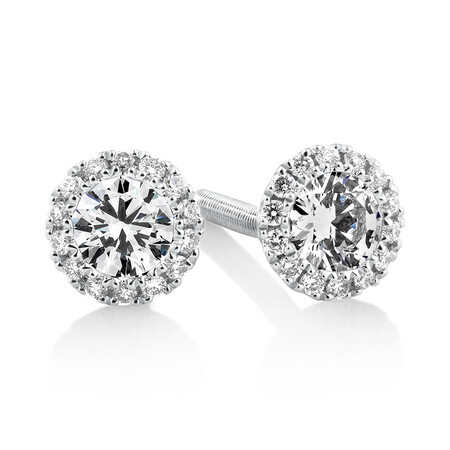Sir Michael Hill Designer Halo Earrings with 0.52 Carat TW of Diamonds in 18kt White Gold Sir Michael Hill Designer Halo Earrings with 0.52 Carat TW of Diamonds in 18kt White Gold
