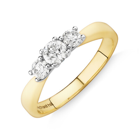 Engagement Ring with 1/2 Carat TW of Diamonds in 10kt Yellow/White Gold Engagement Ring with 1/2 Carat TW of Diamonds in 10kt Yellow/White Gold