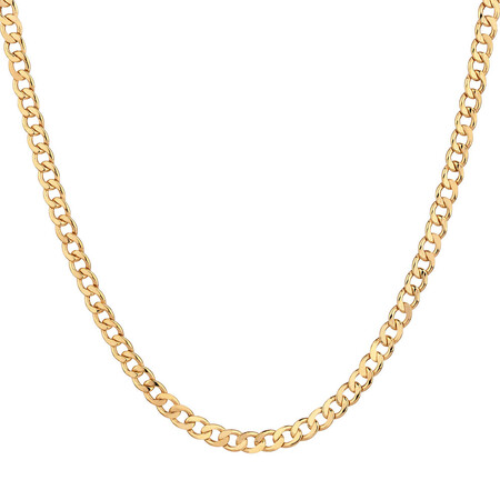 50cm (20") Hollow Curb Chain in 10ct Yellow Gold 50cm (20") Hollow Curb Chain in 10ct Yellow Gold
