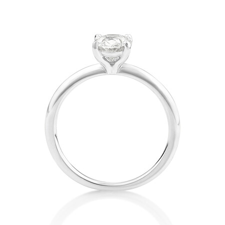 1 Carat Oval Laboratory-Created Diamond Ring in 14kt White Gold 1 Carat Oval Laboratory-Created Diamond Ring in 14kt White Gold