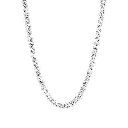 45cm (18") Hollow Curb Chain in Sterling Silver 45cm (18") Hollow Curb Chain in Sterling Silver