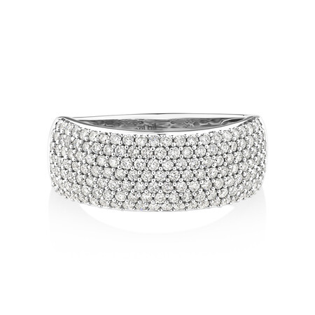 Diamond Pave Ring with 1.00 Carat TW Diamond in 10ct White Gold Diamond Pave Ring with 1.00 Carat TW Diamond in 10ct White Gold