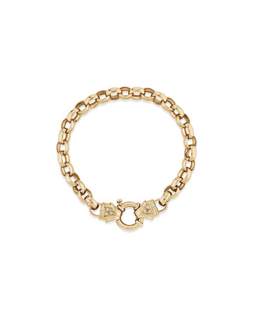 21cm (8.5") Diamond Set Bracelet in 10kt Yellow Gold 21cm (8.5") Diamond Set Bracelet in 10kt Yellow Gold