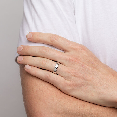Lite Half Round Wedding Band in 10ct White Gold Lite Half Round Wedding Band in 10ct White Gold