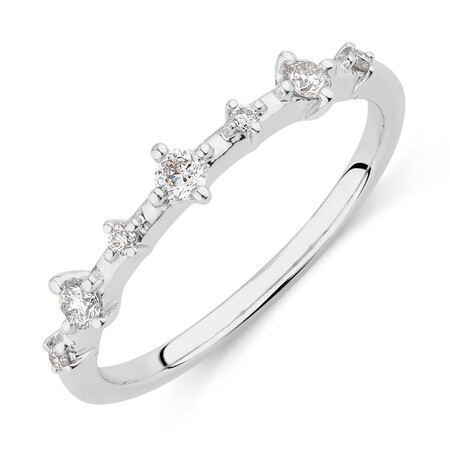 Stacker Ring with 0.20 Carat TW of Diamonds in 10ct White Gold Stacker Ring with 0.20 Carat TW of Diamonds in 10ct White Gold