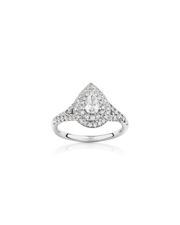 Bridal Set with 1 Carat TW of Diamonds in 14ct White Gold Bridal Set with 1 Carat TW of Diamonds in 14ct White Gold