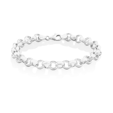 19cm (7.5") Belcher Bracelet in Sterling Silver 19cm (7.5") Belcher Bracelet in Sterling Silver