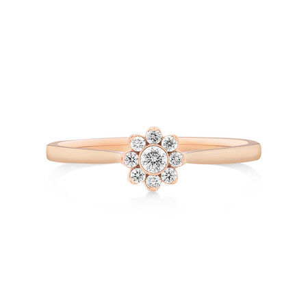 Evermore Promise Ring with 0.15 Carat TW of Diamonds in 10ct Rose Gold Evermore Promise Ring with 0.15 Carat TW of Diamonds in 10ct Rose Gold