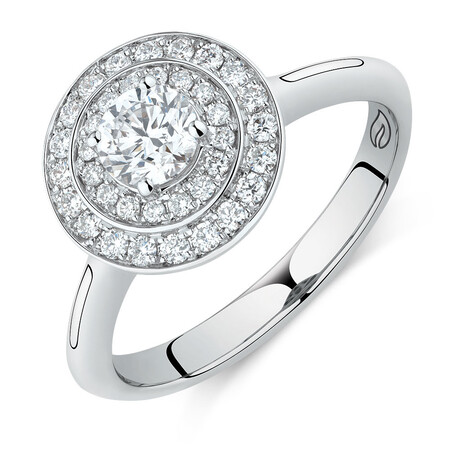 Whitefire Engagement Ring with 3/4 Carat TW of Diamonds in 18ct White & 22ct Yellow Gold Whitefire Engagement Ring with 3/4 Carat TW of Diamonds in 18ct White & 22ct Yellow Gold