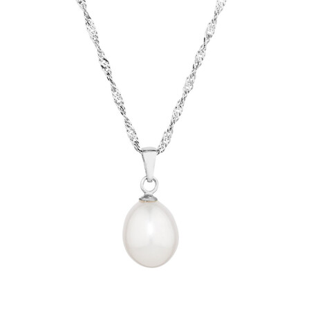 Pendant with a Cultured Freshwater Pearl in Sterling Silver Pendant with a Cultured Freshwater Pearl in Sterling Silver