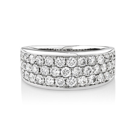 Men's Pave Ring with 2.00 Carat TW of Diamonds in 10ct White Gold Men's Pave Ring with 2.00 Carat TW of Diamonds in 10ct White Gold