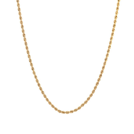 55cm (22") Hollow Rope Chain in 10ct Yellow Gold 55cm (22") Hollow Rope Chain in 10ct Yellow Gold
