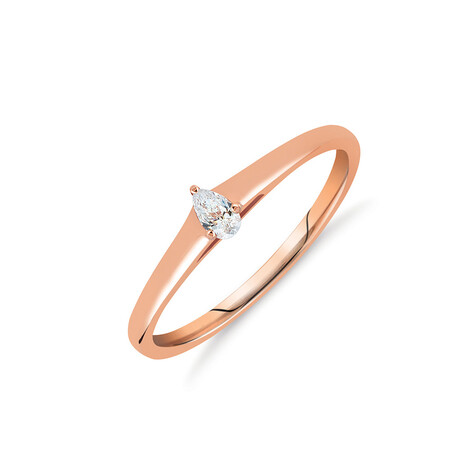 Promise Ring with Diamond in 10kt Rose Gold Promise Ring with Diamond in 10kt Rose Gold