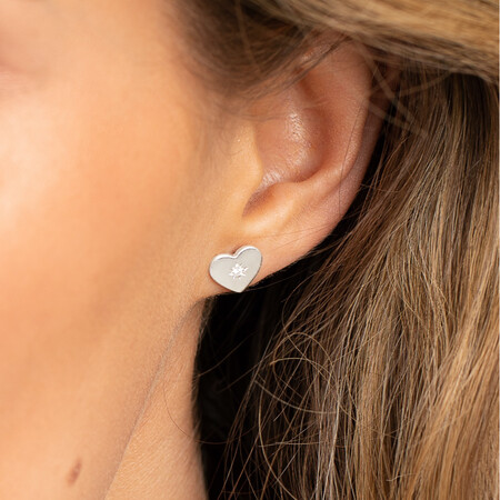 Earrings with Cubic Zirconia In Sterling Silver Earrings with Cubic Zirconia In Sterling Silver