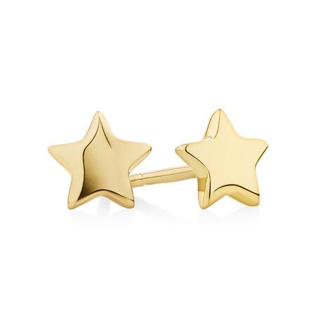 Star Stud Earrings in 10ct Yellow Gold Star Stud Earrings in 10ct Yellow Gold